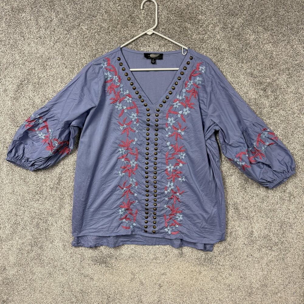 Fair Child Blouse XL Ethereal Chic Boho Peasant Artisan Cottagecore Festivalwear